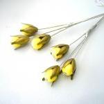 Wheat bouquet earrings in y..