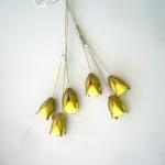 Wheat bouquet earrings in y..
