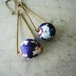 Blue Flower Earrings With ..