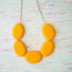  Orange chunky necklace